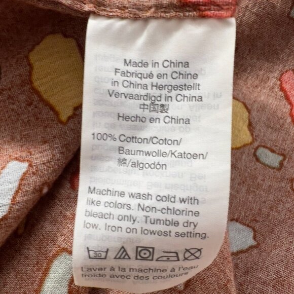 Madewell Short Robe Jacket Terazzo Bunt Umber Open Front Kimono Jacket Small - Picture 10 of 11